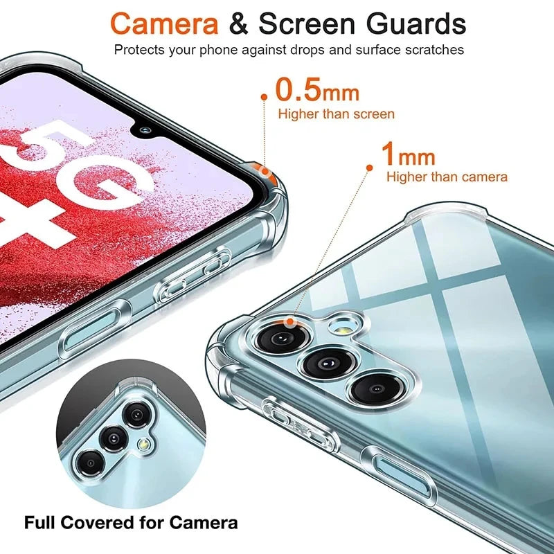 Funda Carcasa Silicona Suave Transparente Anti-Golpes Lujo para Samsung Galaxy S21 FE / S23 / S24 / S25 Plus / Note 20 Ultra
