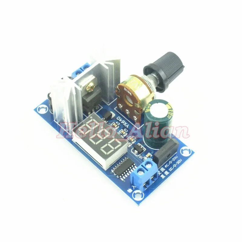 Módulo Regulador Voltaje Mini AC/DC a DC Buck Ajustable Step-Down 3.3V/5V/12V/24V con Display LED