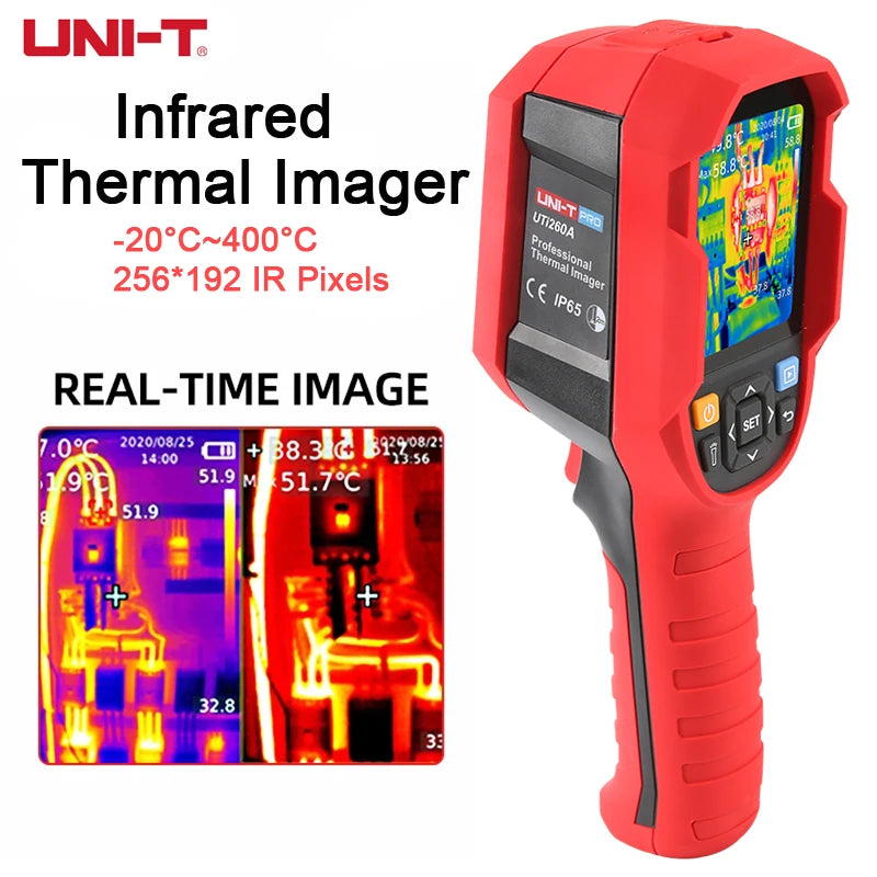 Termógrafo Infrarrojo UNI-T UTi260B / UTi260A HD (256x192) - Cámara Térmica Portátil Scanner IR (Batería Incluida)