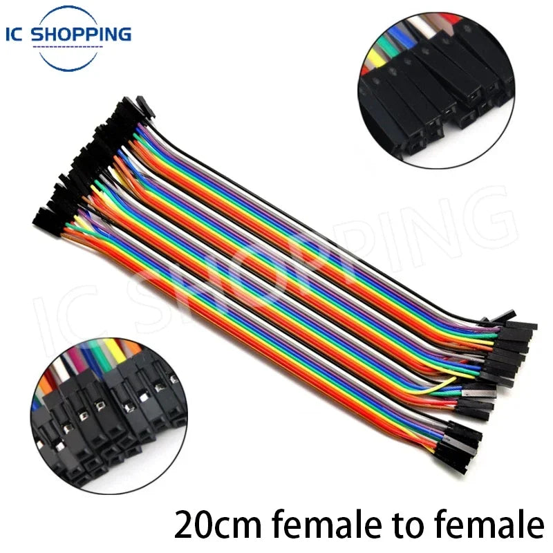 Cable Jumper Dupont (40 Unidades) Macho-Macho / Hembra-Hembra / Macho-Hembra para Arduino DIY Kit