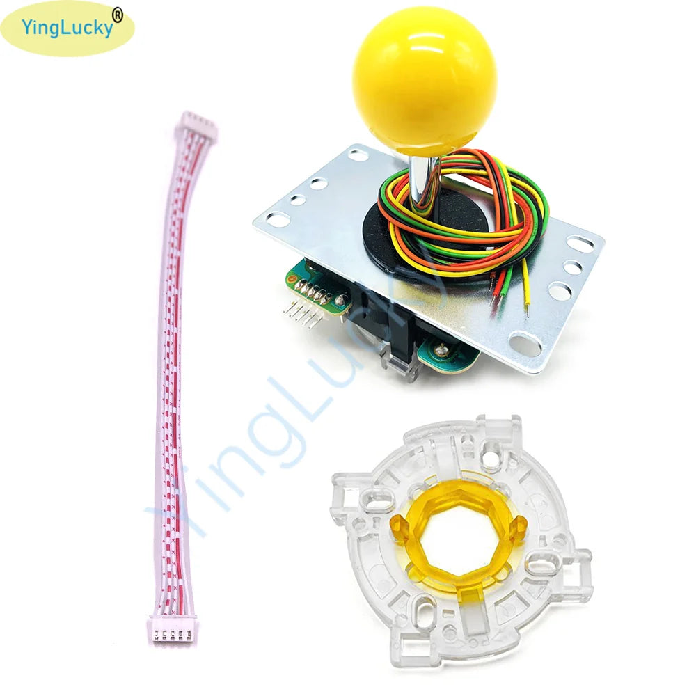 Joystick Original Sanwa JLF-TP-8YT Fighting Stick con Topball y Cable 5 Pines para Jamma Arcade/PC/PS3/PS4/XBOX DIY