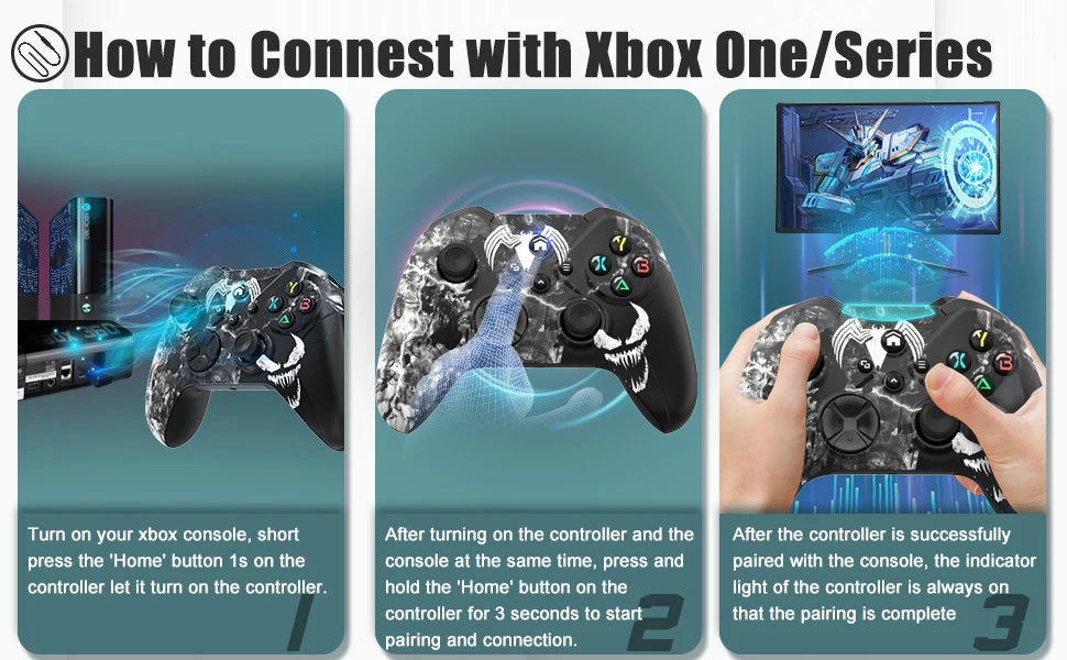 Control Inalámbrico para Xbox One/Series S/X/PC (WiFi, Programable, Vibración, Jack Audio 3.5mm, Turbo, Giroscopio 6 Ejes)