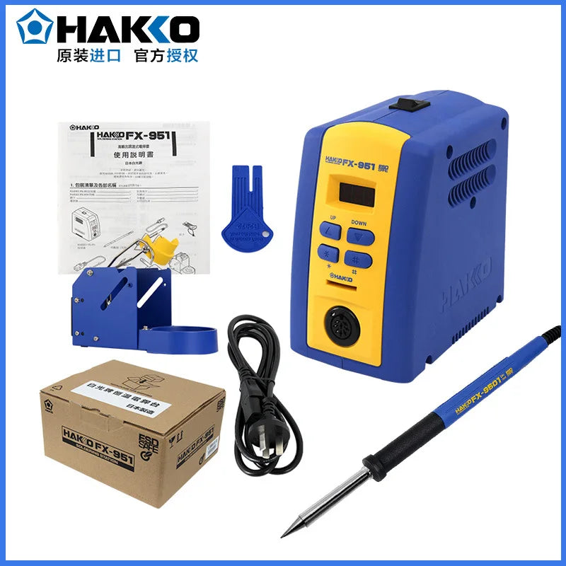 HAKKO FX951 Digital Soldering Station 100% Original 220v ESD Safe Electronic Welding Iron Lead-Free PCB Repair Tool
