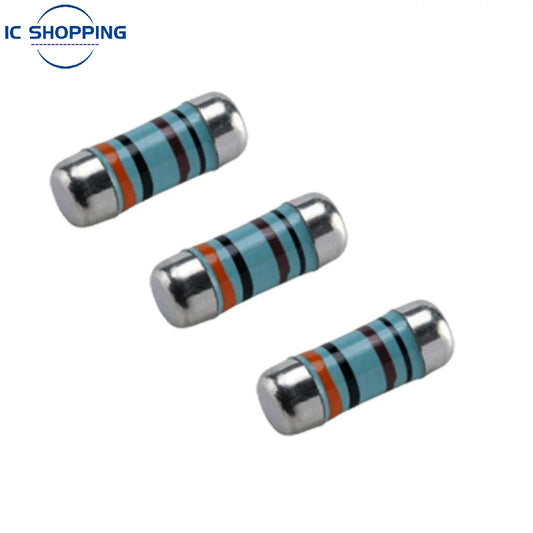 50PCS 0204 0207 Color Ring SMD Wafer Resistance 1R 2R 1.5 4.7 10 15 22 27 47 100 220 Ohm 1K 2K 4.7K 10K 22K Cylindrical RESISTOR
