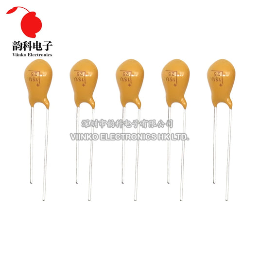 Capacitor Tantalio DIP (10V-50V, 0.1uF-220uF) (Pack 5 Unidades)