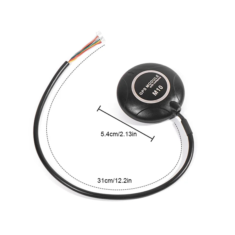 Módulo GPS AneegFpv M10 con Compás HMC5883L (Soporta GPS L1 C/A, GLONASS L10F, BeiDou B1l) para Pixhawk/PX4/APM 2.8 Quadcopter