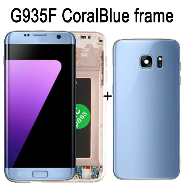 Pantalla AMOLED 5.5" con Digitalizador Táctil para Samsung Galaxy S7 Edge (G935/G935F) (Con Sombra Quemada, Probada) + Tapa Trasera
