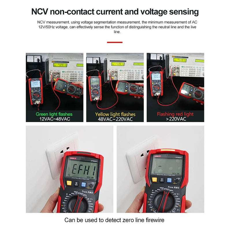 Multímetro Digital Profesional UNI-T UT89XD / UT89X True RMS - Tester Eléctrico NCV, Diodo, Temperatura, Triodo, Capacitancia