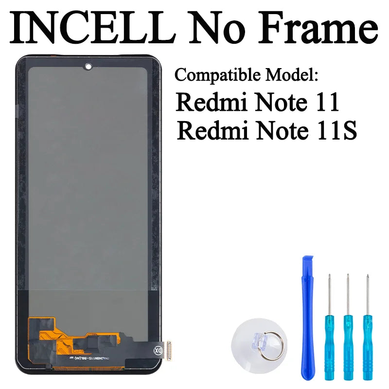 2201117TG 2201117SG Premium Lcd For Xiaomi Redmi Note 11 Display Touch Screen Digitizer Panel Assembly For Redmi Note 11S LCD