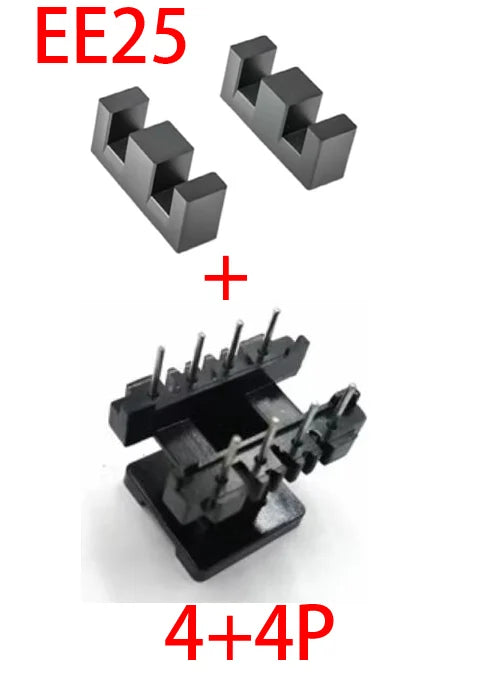 Núcleo Ferrita EE25/EE28/EE30 PC40 con Bobina Vertical (6 a 12 Pines)