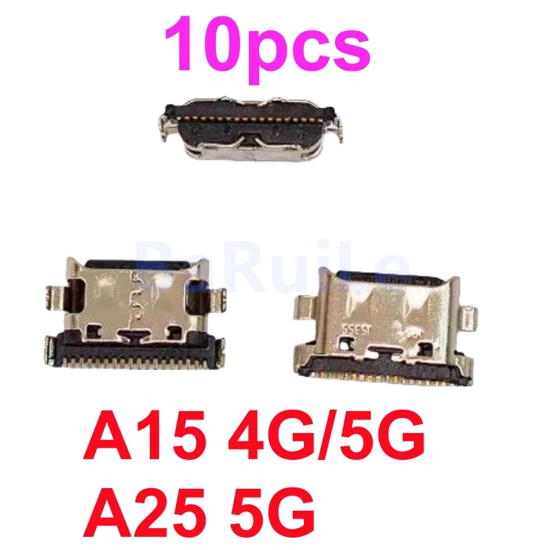 10 Uds conector de puerto de carga USB para Samsung A03 A13 A14 A15 A23 A24 A25 A32 A34 A35 A52 A53 A54 A55 A72 A73 enchufe de base de carga
