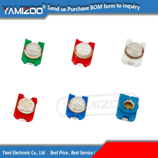 Capacitor Trimmer SMD TZC3Z Ajustable (3pF/6pF/10pF/20pF/30pF) - Pack 5 Unidades (Valores Surtidos)