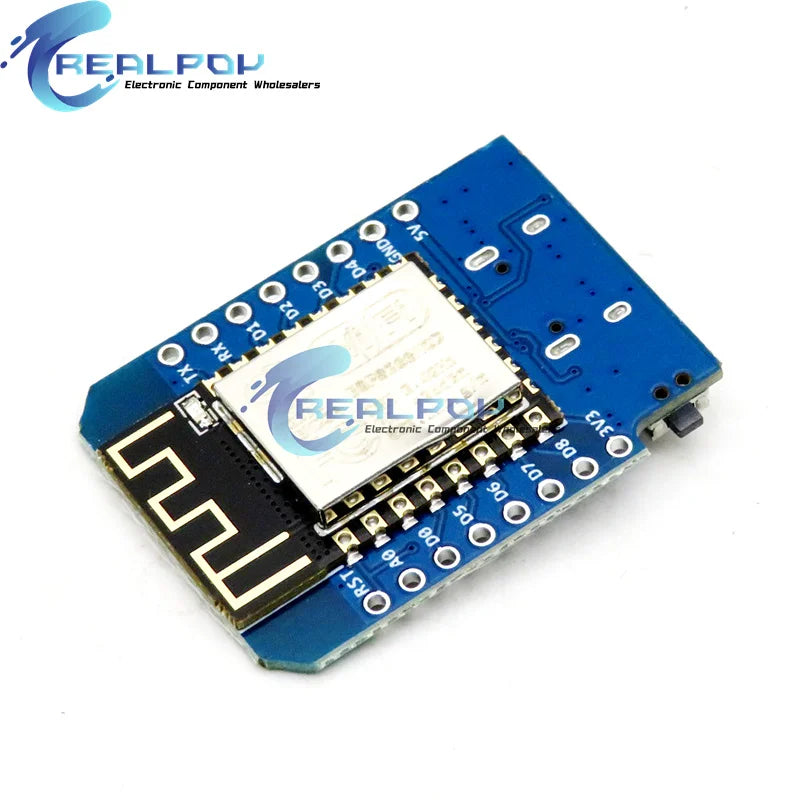 Módulo Wemos D1 Mini ESP8266 (ESP-12F) WiFi Placa Desarrollo Micro USB/Type-C 3.3V + Pines