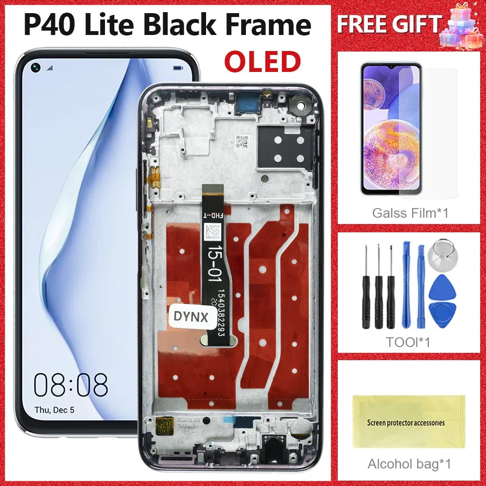LCD For Huawei P40 Lite JNY-LX1 LCD 10 Touch Screen Replacement For Nova 7i JNY-LX2 P 40 Lite LCD Screen Nova 6 SE Display