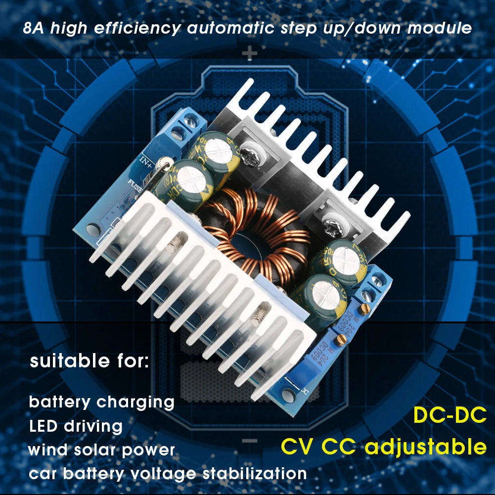 Módulo Convertidor Automático Step-Up/Down DC 5-30V a 1.25-30V Regulador Voltaje Boost/Buck
