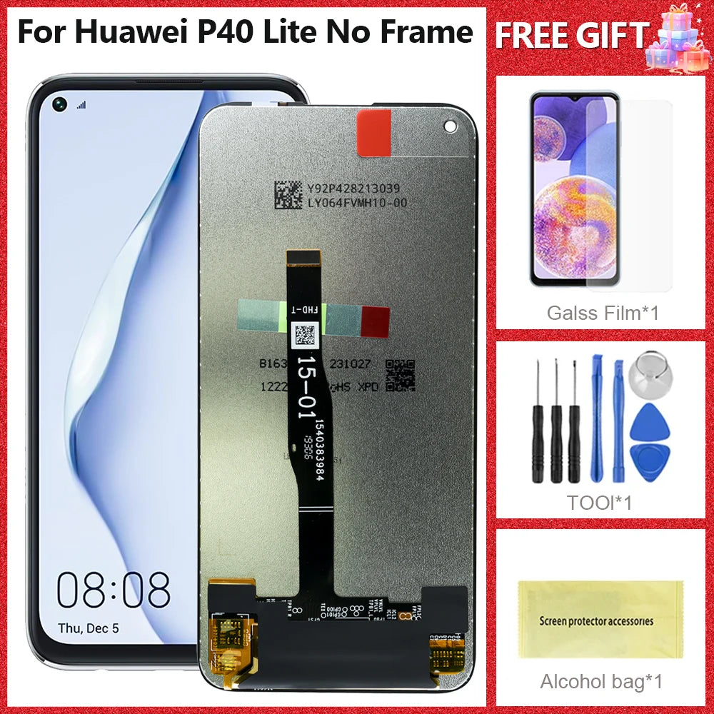 LCD For Huawei P40 Lite JNY-LX1 LCD 10 Touch Screen Replacement For Nova 7i JNY-LX2 P 40 Lite LCD Screen Nova 6 SE Display