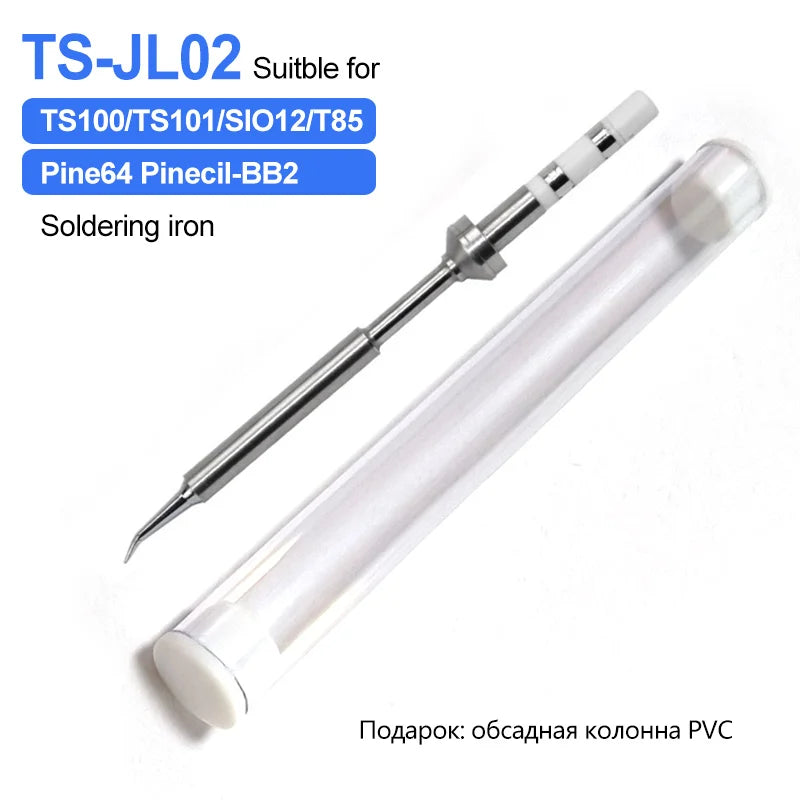 MINI Welding Nozzle Knife Horseshoe TS-BC2 C1 KU ILS B2 I C4 D24 K J02 JL02 BC3 For TS101 Pin64 Pinecil V2 Soldering Iron Tips