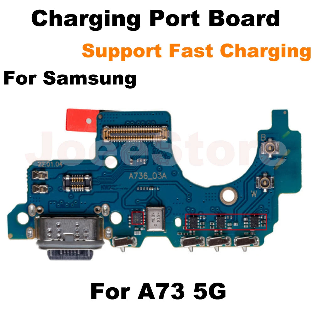 Placa Puerto Carga Rápida USB con Micrófono y Flex para Samsung Galaxy A12-A14/A23/A24/A33/A52/A53/A72/A73