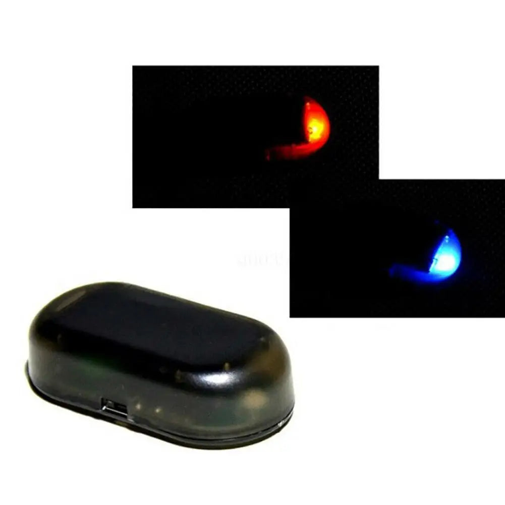 Luz Seguridad Falsa Solar para Auto (Alarma Simulada Dummy Inalámbrica) Lámpara Advertencia Antirrobo LED Intermitente
