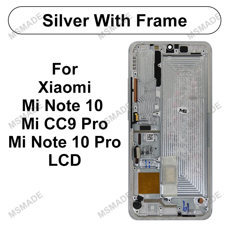 6.47" AMOLED For Xiaomi Note 10 LCD Display Touch Screen Assembly For Xiaomi CC9 Pro Display MI Note 10 Pro Replacement Parts