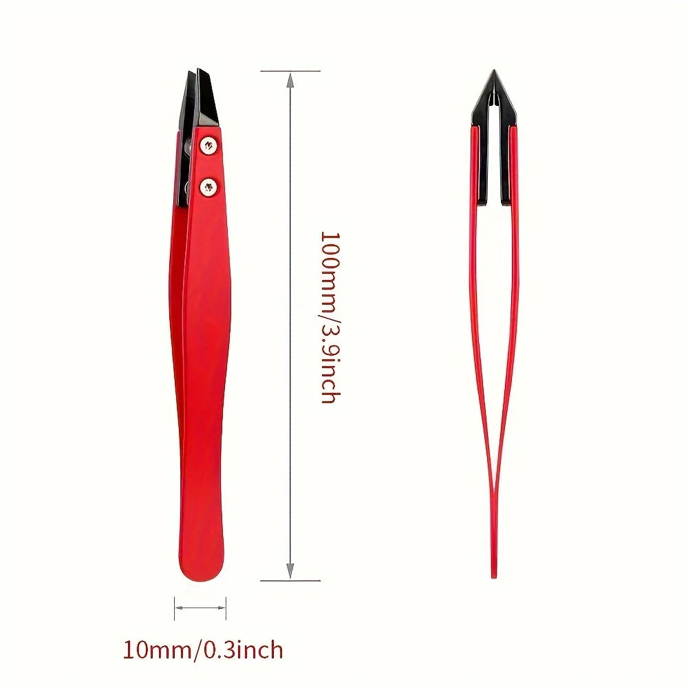 Pinzas Puntiagudas Cerámica Zirconia / Acero Inoxidable Puntas Inclinadas para Cejas/Barba/Pelo/Pestañas
