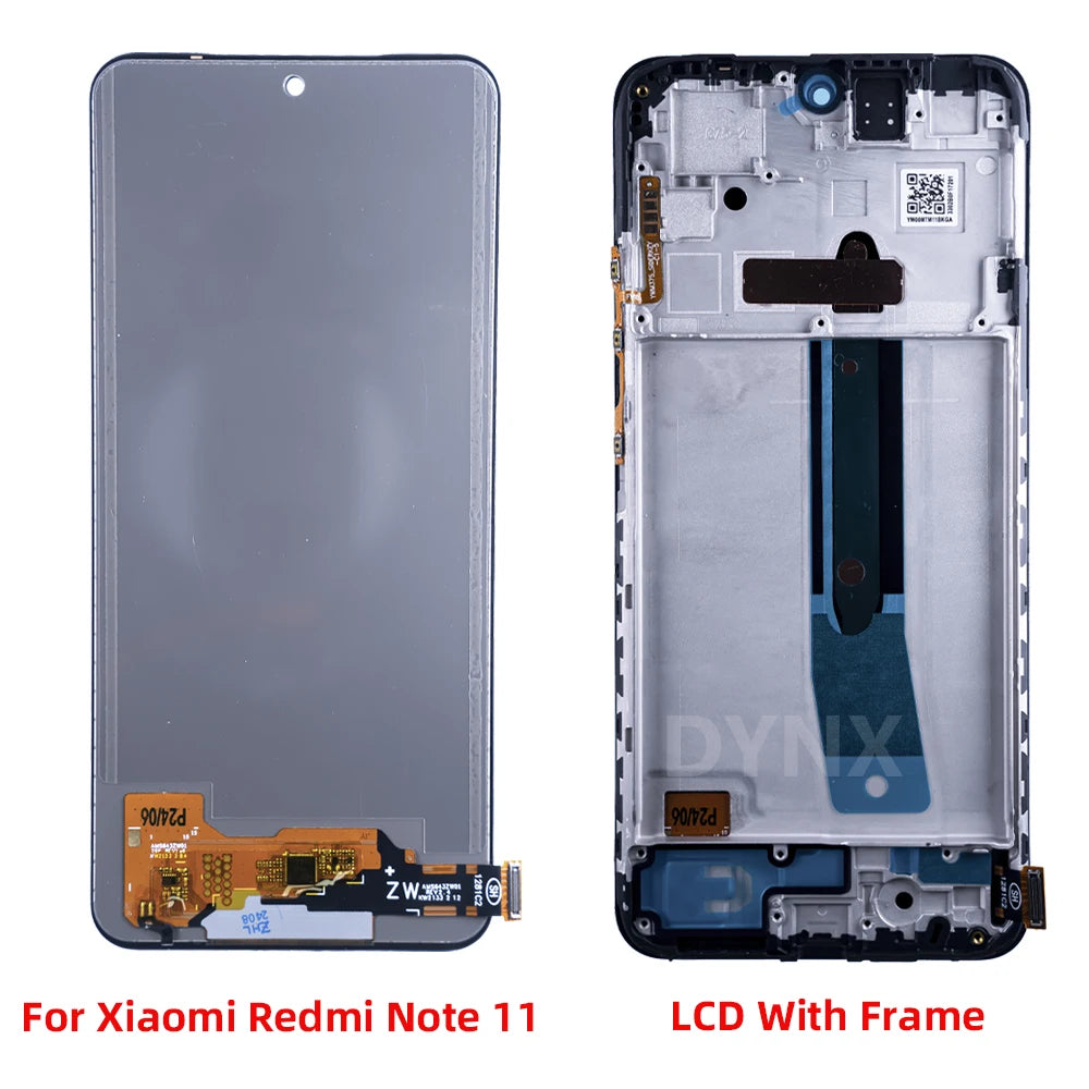 AMOLED Display For Xiaomi Redmi Note 11 LCD Touch Screen Digitizer Panel Assembly 2201117TG, 2201117TI Screen Display Replace