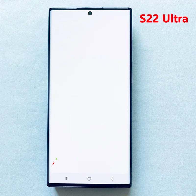 Pantalla 6.8" Super AMOLED con Marco y Digitalizador Táctil para Samsung S22 Ultra 5G (S908/S908U/S908B) (Con Defecto Estético)