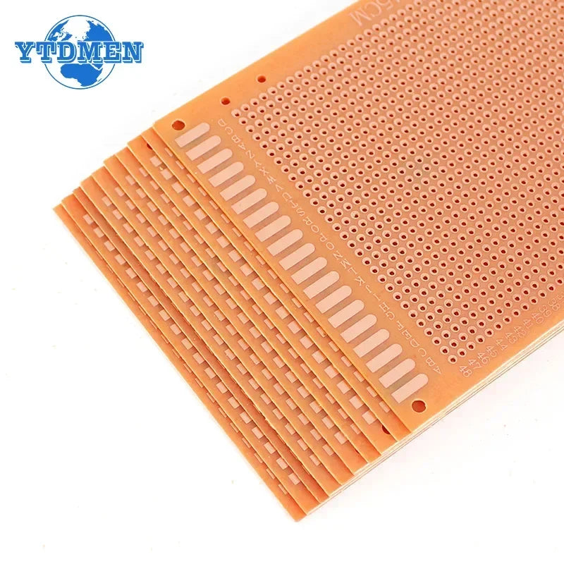 5/10pcs PCB Single Sided Circuit Board 5*7cm 7*9cm 9*15cm Bread Board Protoboard Universal Printed Circuit Boards DIY Set Yellow