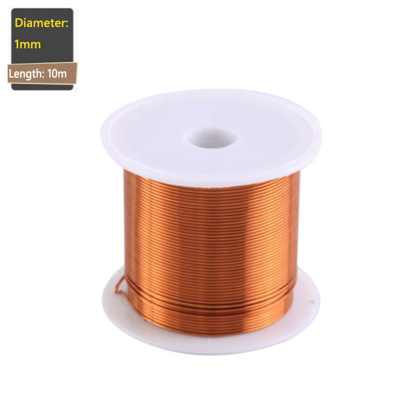 Alambre Cobre Esmaltado (0.06mm - 1.2mm) para Bobinado / Imán (1-3 Rollos)