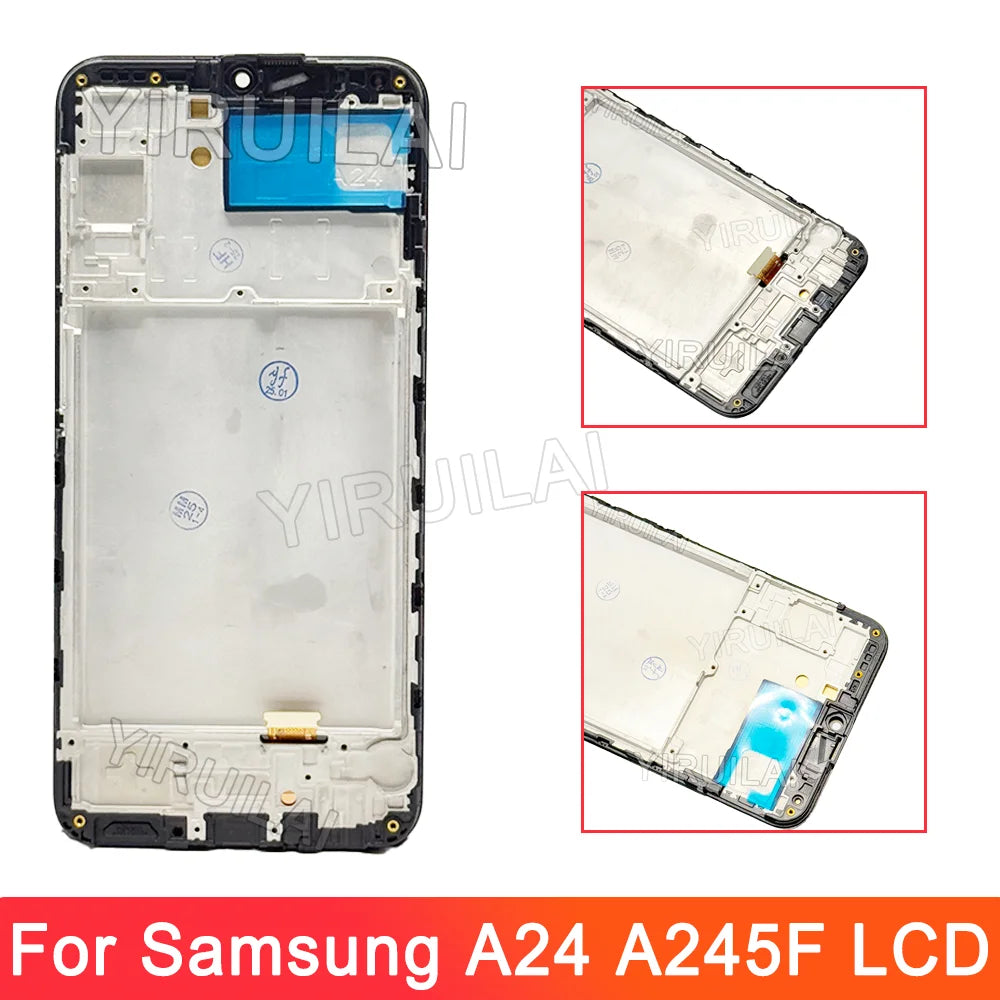 Pantalla probada A24 4G para Samsung A24 4G A245 SM-A245F SM-A245F/DS pantalla LCD reemplazo del ensamblaje del digitalizador de pantalla táctil