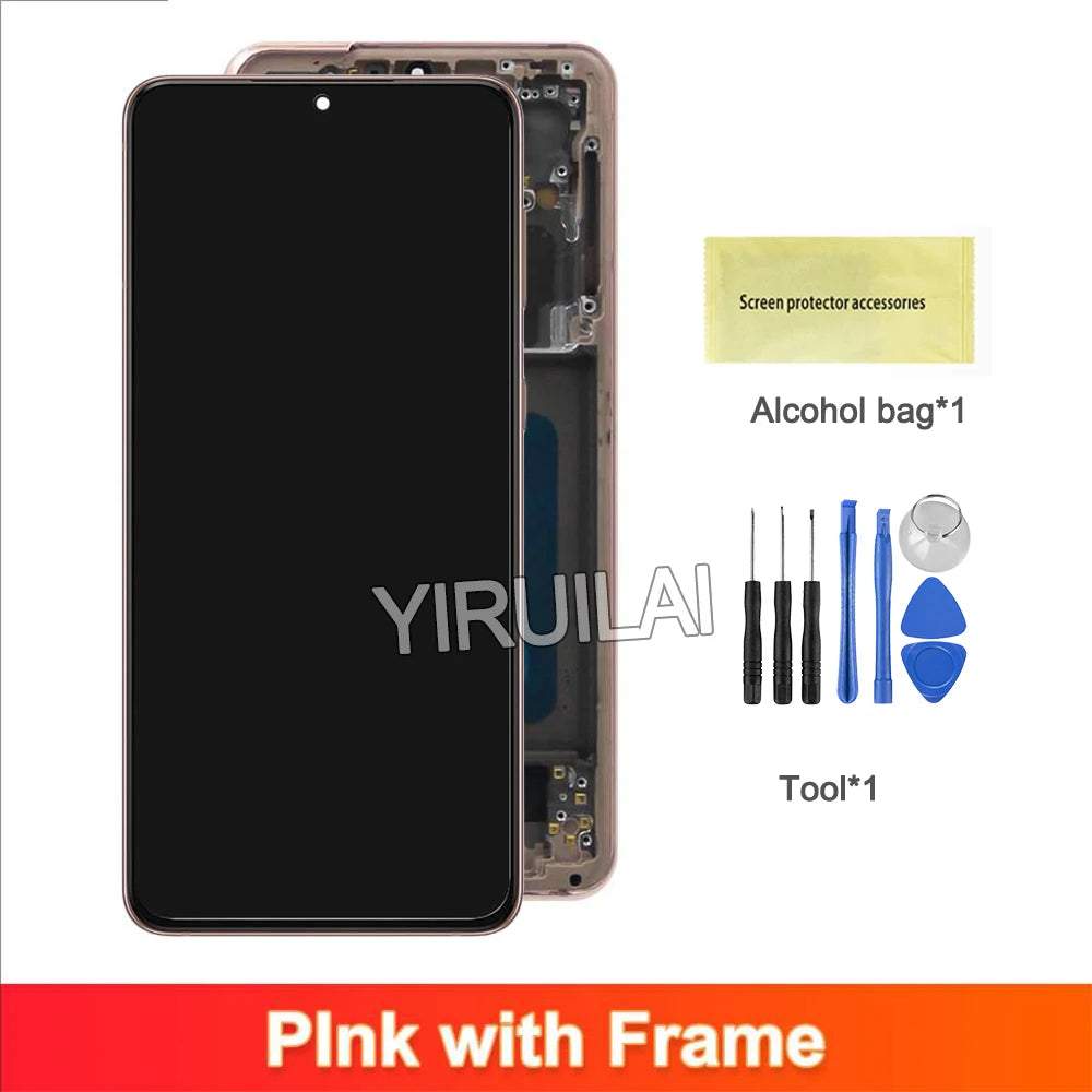 Pantalla LCD Probada con Marco para Samsung Galaxy S21 5G (Digitalizador Táctil)