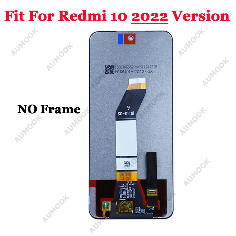 LCD For Xiaomi Redmi 10 Prime 2022 22011119TI Display for Redmi 10 2022 21121119SG Touch Screen Digitizer Assembly Replacement