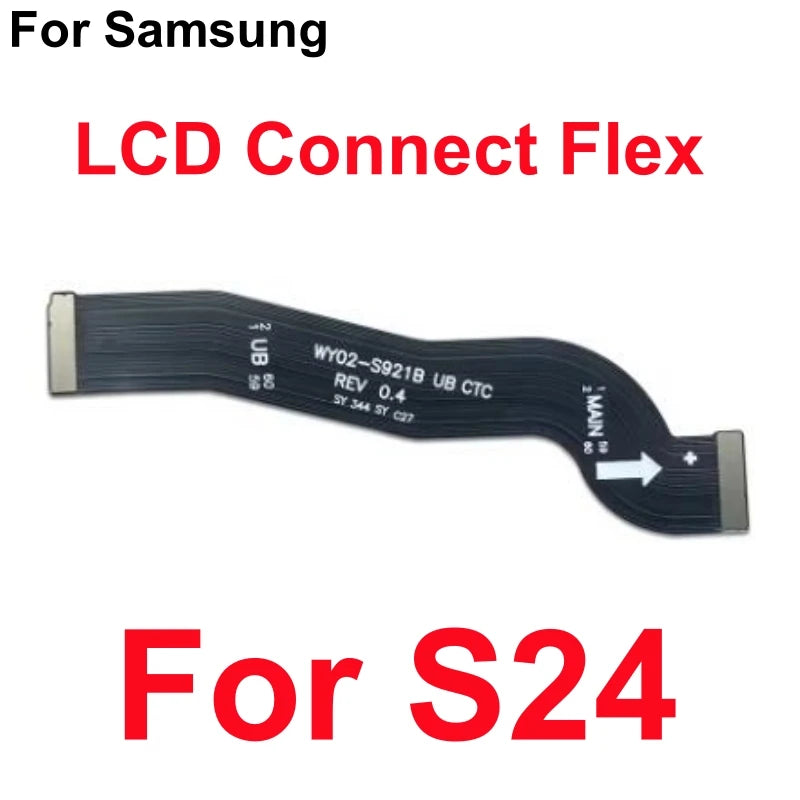 Para Samsung S24 Ultra S25 Plus S928B S926B S921B S928 S931B S938B Placa de puerto de carga USB placa base de señal principal Cable flexible LCD