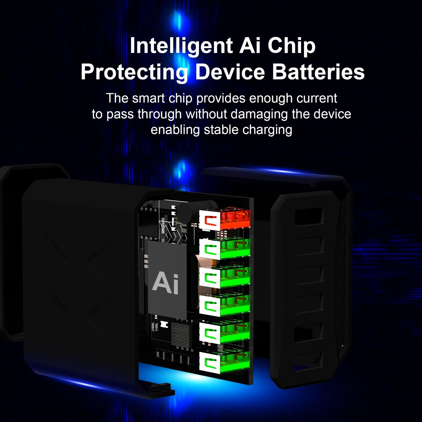 Adaptador Cargador Viaje Rápido USB 3.1A 6 en 1 Multi-Enchufe QC3.0 para iPhone 12/13/Samsung/Xiaomi