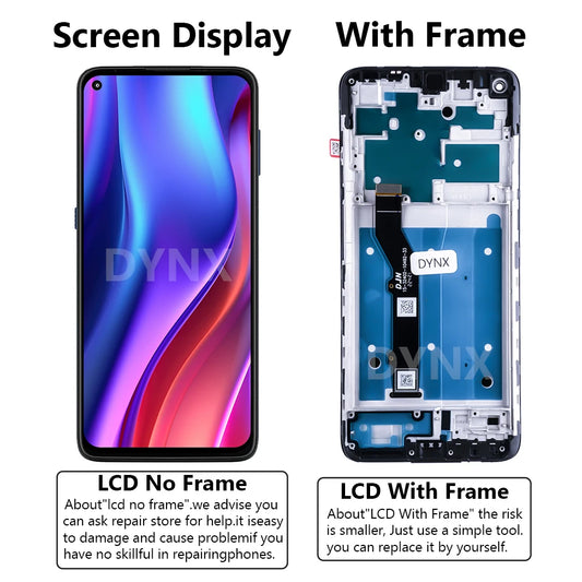 6.81"For Motorola Moto G9 Plus XT2087-1 LCD Display With Frame Touch Panel Digiziter Assembly For Moto G9 Plus Screen Replacemen