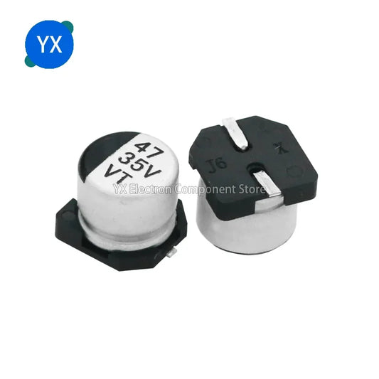 Capacitor Electrolítico SMD (0.1uF-1000uF, 6.3V-50V) - Pack 20 Unidades (Valores Surtidos)