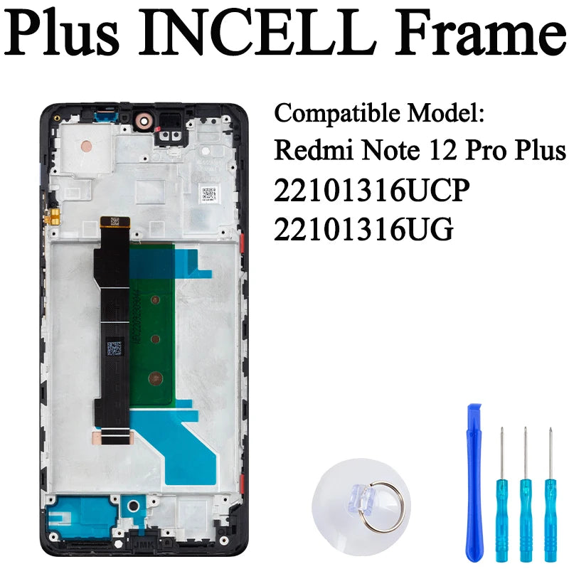 2209116AG 22101316C Premium Lcd For Xiaomi Redmi Note 12 Pro 4G Display Note 12 Pro Plus Touch Screen For Redmi Note 12 Pro 5G