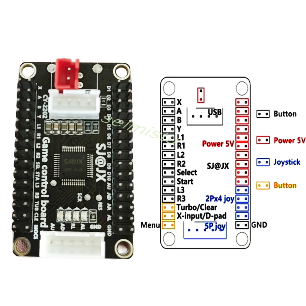 Kit DIY Joystick Arcade (Copia Sanwa) para Neo Geo/Raspberry Pi/XBOX360/Android/PS3 (Controlador USB Zero Delay)
