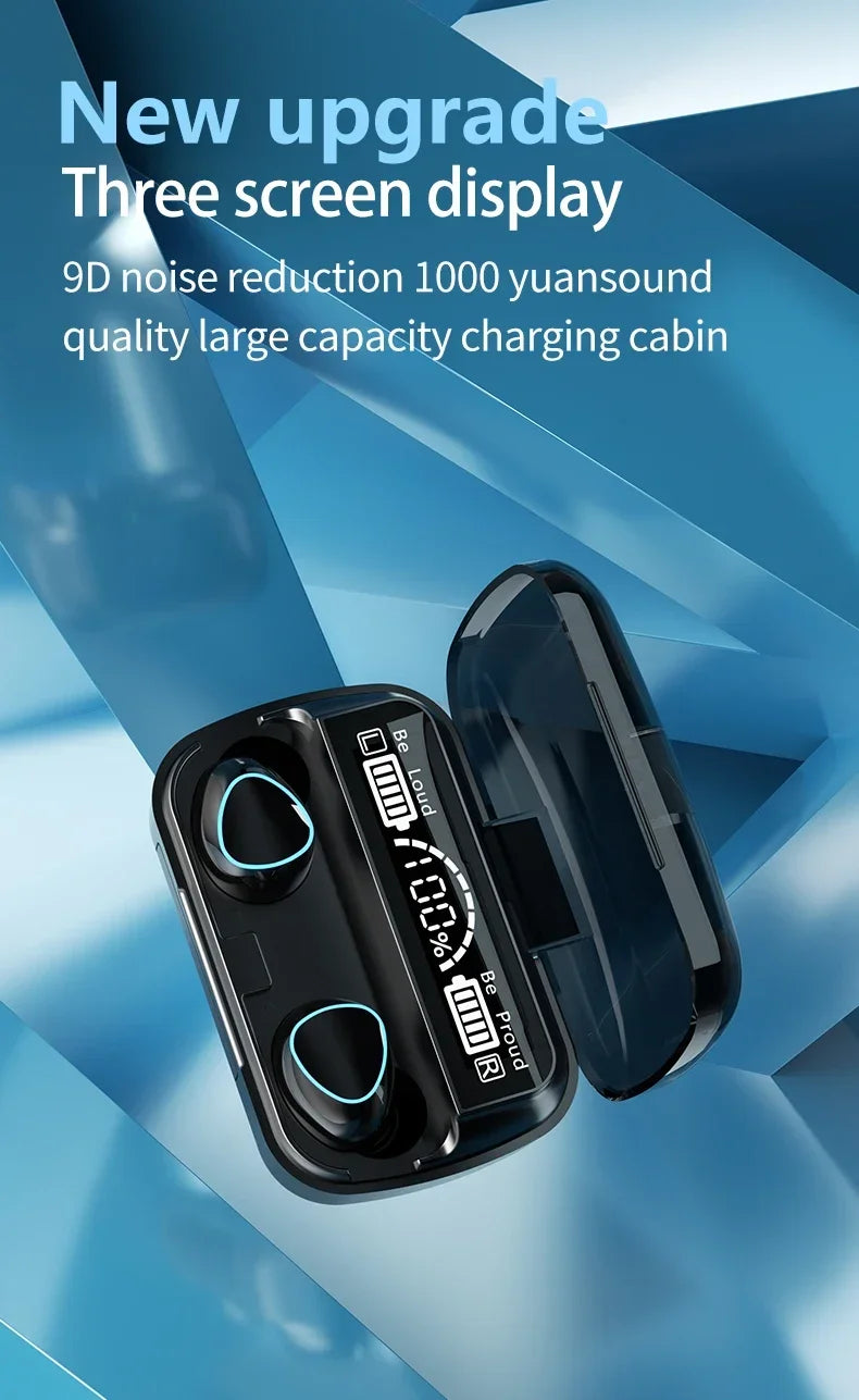 Auriculares Inalámbricos M10 TWS Bluetooth 5.0 con Caja Carga 3500mAh (Micrófono, Estéreo 9D, Deportivos, Impermeables)