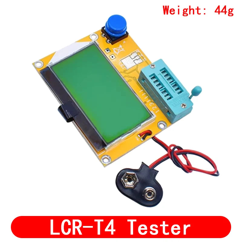 Tester Transistor LCR-T4 Diodo Triodo Capacitancia ESR Meter MOS PNP LCD Mega328 + Carcasa Acrílica
