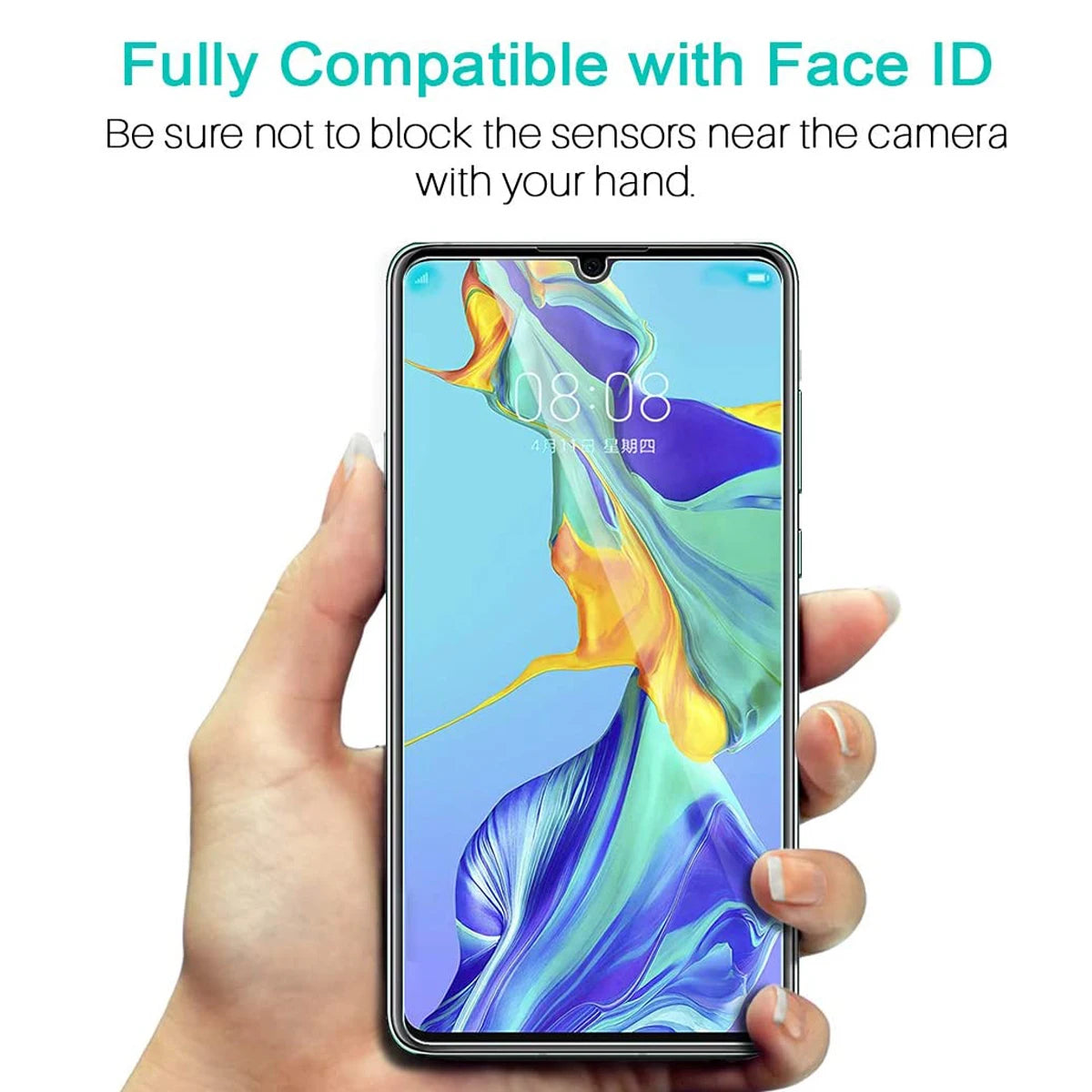 2/4Pcs 9H Screen Protector For Huawei P30 HD Tempered Glass