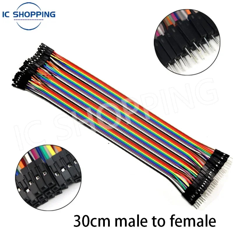 Cable Jumper Dupont (40 Unidades) Macho-Macho / Hembra-Hembra / Macho-Hembra para Arduino DIY Kit