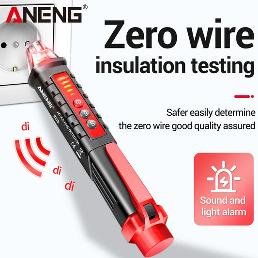 Lápiz Detector Voltaje AC Sin Contacto ANENG VD802 (12V-1000V) Indicador Eléctrico LED
