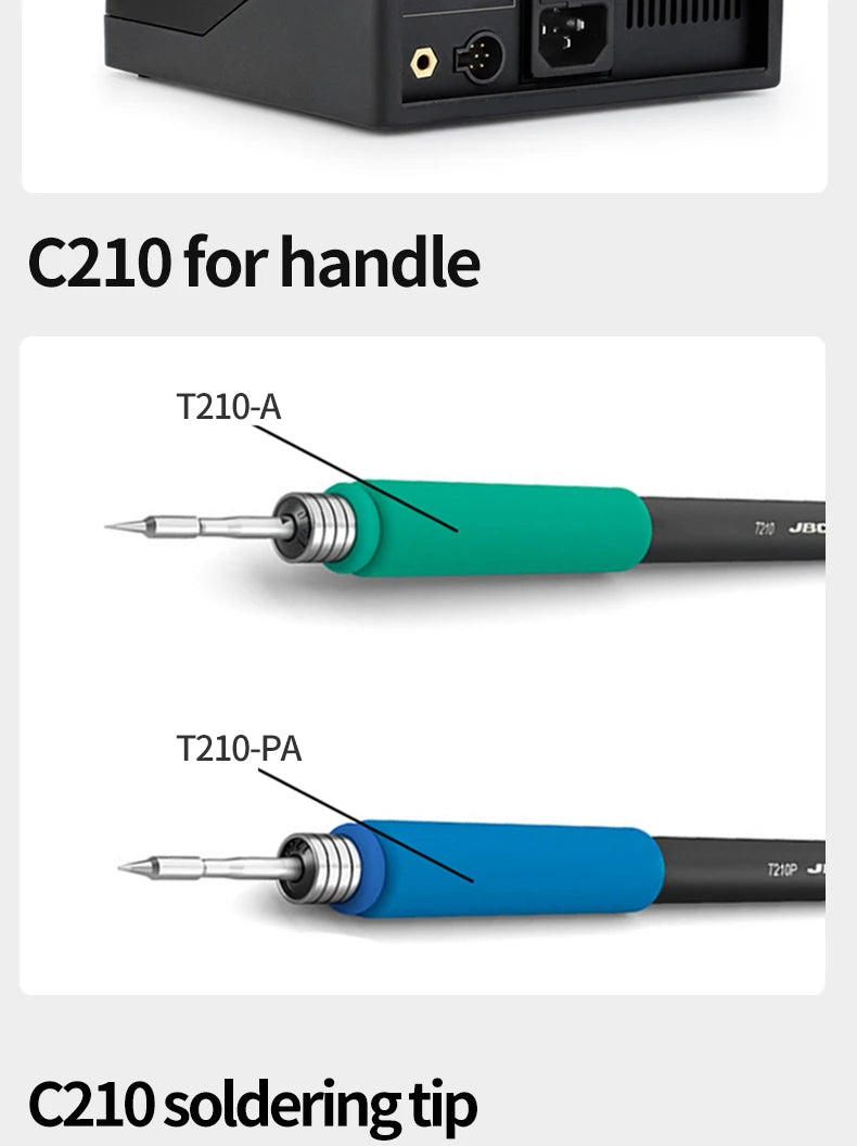 C210 Soldering Tips Compatible with JBC T210 Handle for CD-2SD/2SHE Station Welding Nozzle C210-001 C210-007 C210-008 C210-018