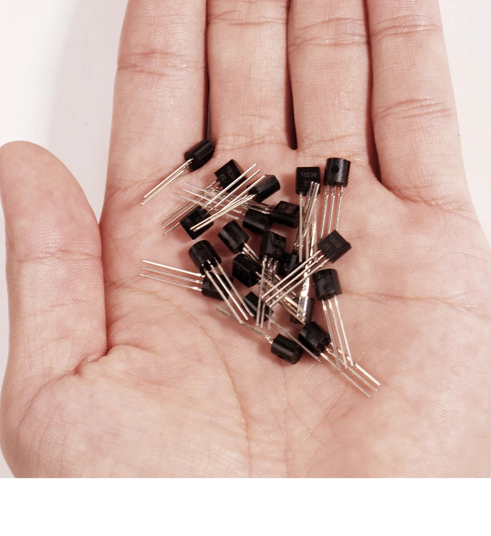 Kit Surtido Transistores BJT TO-92 - 10 Valores (A1015, BC327/337, C1815, S8050/8550, 2N2222/2907) (Total 200 Piezas)
