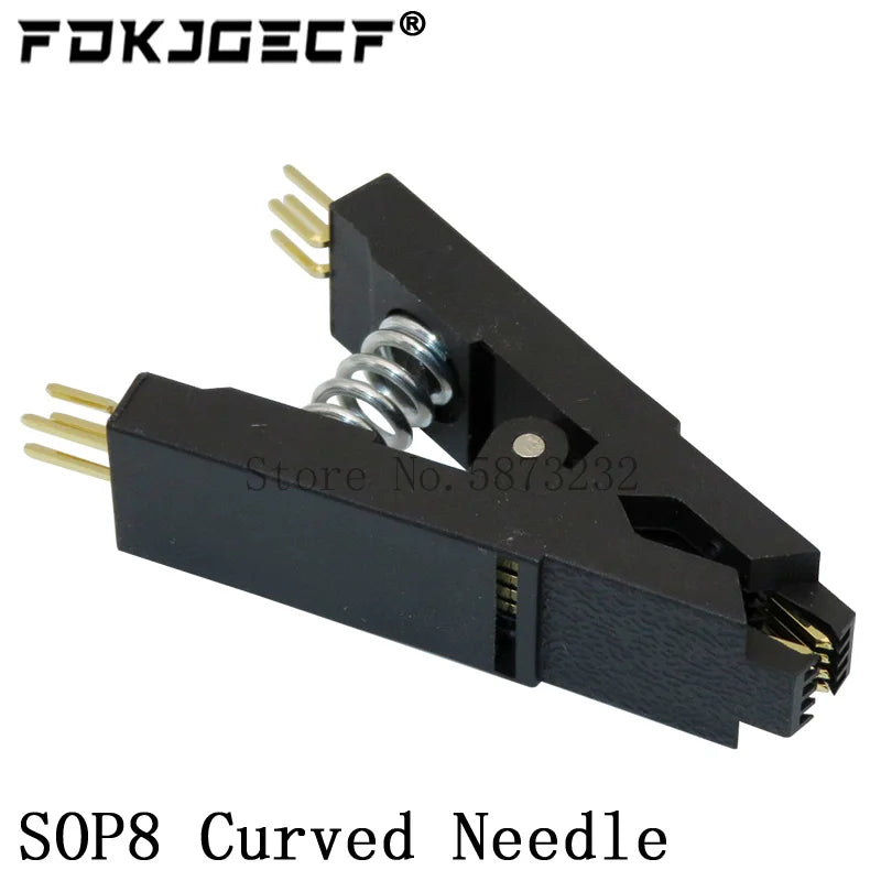 Clip Test SOIC8/SOP8 para Programación In-Circuit EEPROM (93CXX/25CXX/24CXX) + 2 Adaptadores (Versión Actualizada)