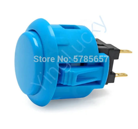 Botón Pulsador Arcade Sanwa OBSF-30 / OBSF-24 (24mm/30mm) Switch Reemplazo Nintendo/MAME/Raspberry Pi (1 Unidad)