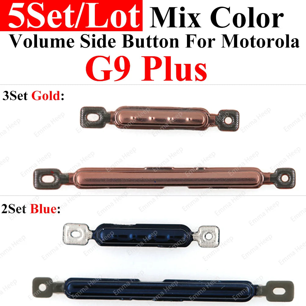 5set Power Volume Side Button Key For Motorola Moto G23 G22 G20 G13 G10 G9 G7 Plus G8 Power Lite Volume Button Power ON OFF