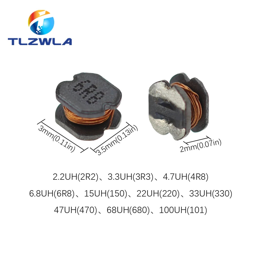 Inductor Potencia SMD CD32 Cobre - Varios Valores (2.2uH a 100uH) - Lote 10 Piezas