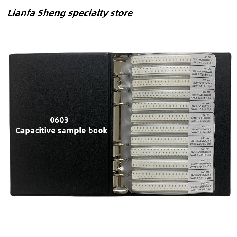 Libro Muestrario Capacitores SMD (01005-1206, 51/80/90/92 Valores x 25/50 Unidades) Chip Kit Surtido
